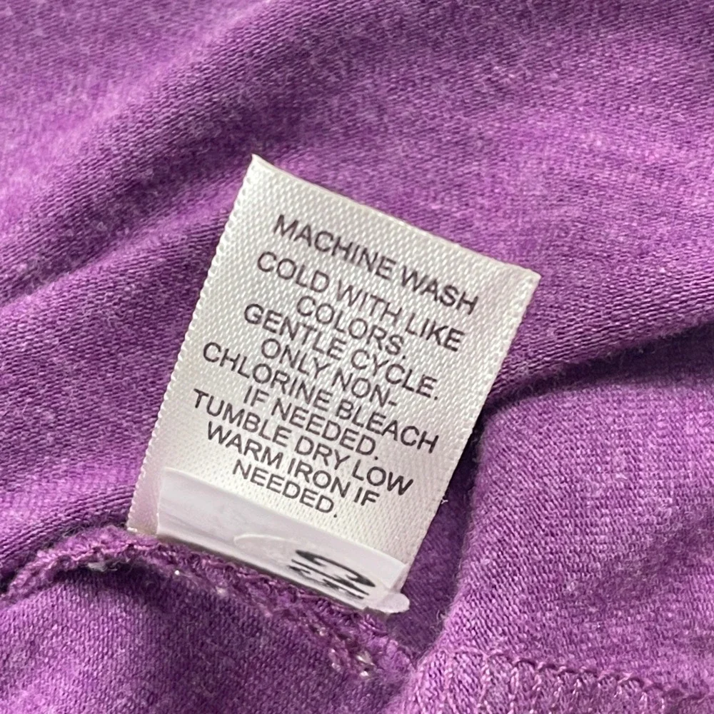 Pure Jill Purple Pima Cotton Jersey Tank Top XL Relaxed Scoop Neck Sleeveless - Picture 3 of 7